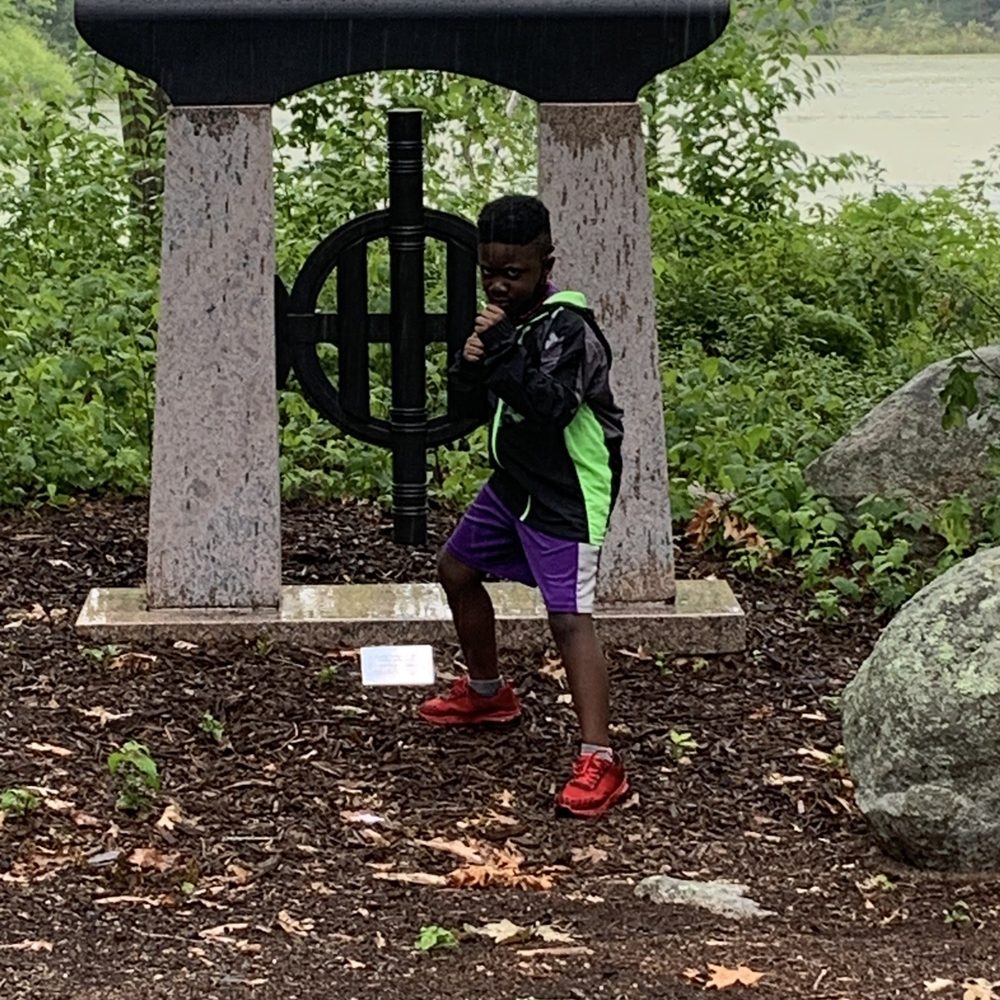 Fuller Craft Museum - My son in front of outdoor art. - Museums Near Me - Brockton, Massachusetts Fuller Craft Museum - My son in front of outdoor art. - Museums Near Me - Brockton, Massachusetts