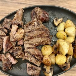 Steak and potatoes