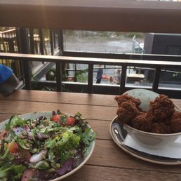 Great fried chicken and salad! Great fried chicken and salad!