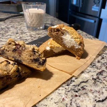 Midnightreats - (Left): Cookies n cream (Right): Cinnamon roll Heated in oven at 350 for 3 minutes when we got home to melt in mouth with flavor! - Desserts Near Me - Reston, Virginia Midnightreats - (Left): Cookies n cream (Right): Cinnamon roll Heated in oven at 350 for 3 minutes when we got home to melt in mouth with flavor! - Desserts Near Me - Reston, Virginia