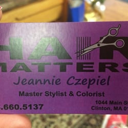 Hair Matters - Jeannie's business card
