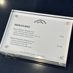 Signatures menu