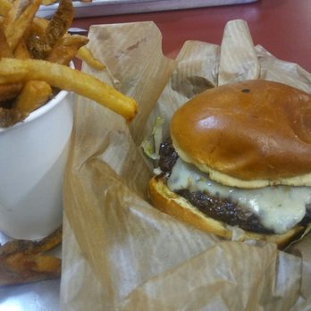 Burger Bros - Cheese Burger ( Pepper Jack Cheese) and Small fry - Burgers Near Me - Towson, Maryland
