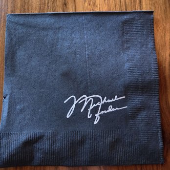 Michael Jordan's Steak House - Cocktail napkin - Steakhouses Near Me - Ridgefield, Washington Michael Jordan's Steak House - Cocktail napkin - Steakhouses Near Me - Ridgefield, Washington