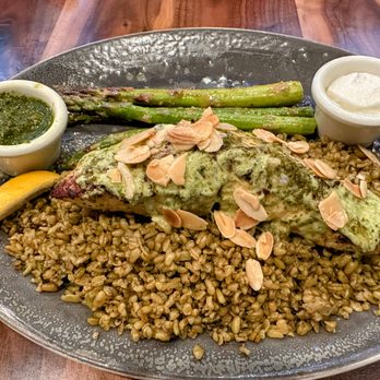 DishDash - Samakeh with Salmon and Freekeh - Middle Eastern Near Me - Sunnyvale, California