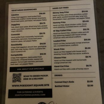 Poe's Sandwich Joint - Menu - Sandwiches Near Me - Philadelphia, Pennsylvania Poe's Sandwich Joint - Menu - Sandwiches Near Me - Philadelphia, Pennsylvania
