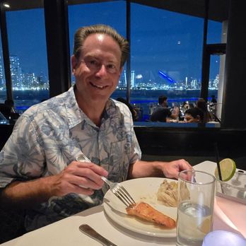Chart House - Ethan with his salmon dish - Seafood Near Me - Weehawken, New Jersey Chart House - Ethan with his salmon dish - Seafood Near Me - Weehawken, New Jersey