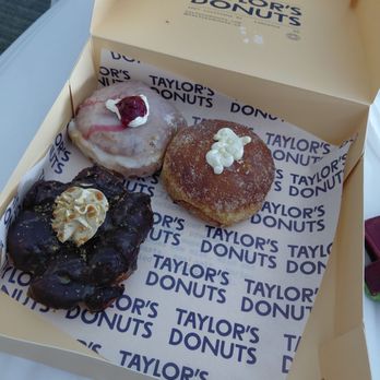 Taylor's Donuts - Just the donuts Raspberry Passionfruit guava Smores - Coffee & Tea Near Me - Lawrence, Kansas