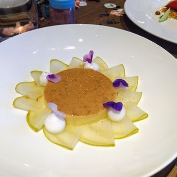 Queensyard - Vermont Honey and Lavender flan - Modern European Near Me - New York, New York Queensyard - Vermont Honey and Lavender flan - Modern European Near Me - New York, New York