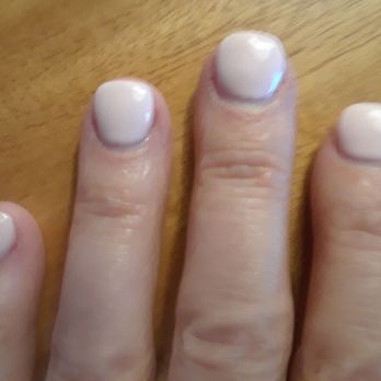 Sugar Nails & Lashes - This is the next day after a powder  dip manicure. Looks like it already needs a fill.  My First powder dip,  they put gel on top. 3 weeks? - Nail Salons Near Me - Orange, California