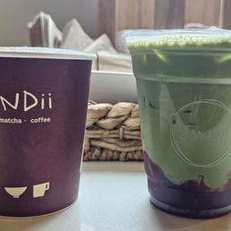 Triple Hojicha and Raspberry Matcha