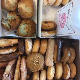 Clockwise from top: banana bread; blueberry muffin(s); and various delicious donuts. Clockwise from top: banana bread; blueberry muffin(s); and various delicious donuts.