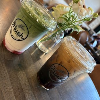 Hush Coffee Roasters - Iced maple espresso / iced strawberry matcha - Coffee Roasteries Near Me - Murrieta, California