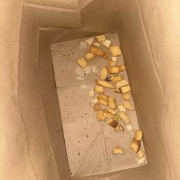 Nothing but fucking croutons!!!! For $30.00 with tip!!!!