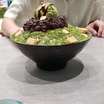 The Cups Bingsu Cafe - Green tea shaved ice - Desserts Near Me - Vaughan, Ontario