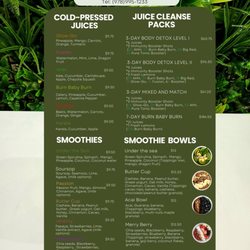 Naturel Juicing - Here is our menu