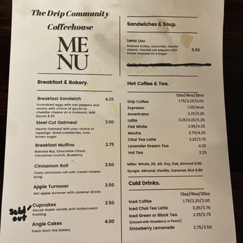 The Drip Community Coffeehouse - Menu - Coffee & Tea Near Me - Saint Louis, Missouri