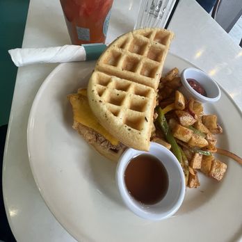 One Twelve Caffe - Chicken waffle sandwich - Coffee & Tea Near Me - Downey, California One Twelve Caffe - Chicken waffle sandwich - Coffee & Tea Near Me - Downey, California