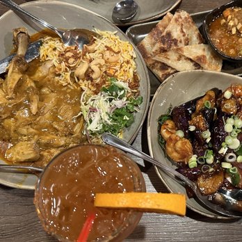 Burma Taste - Nan Gyi Chicken, Curry Eggplant Garlic Sauce, Palata w/ Veggie Curry Dip - Noodles Near Me - Sunnyvale, California Burma Taste - Nan Gyi Chicken, Curry Eggplant Garlic Sauce, Palata w/ Veggie Curry Dip - Noodles Near Me - Sunnyvale, California