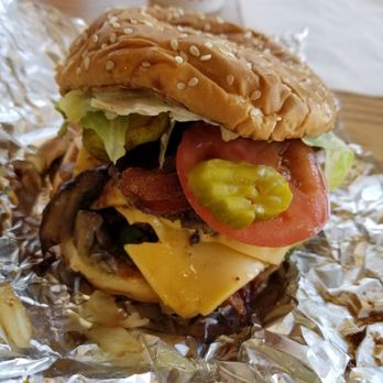 Five Guys - Bacon cheeseburger with all the way toppings. - Burgers Near Me - El Paso, Texas