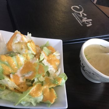 Osaka Japanese Restaurant - Miso soup and salad - Japanese Near Me - Lexington, Kentucky