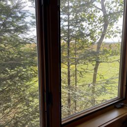 Here is the 'lake view' we received. Look hard and its out there . . . Here is the 'lake view' we received. Look hard and its out there . . .