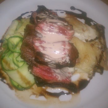 Cafe Malta - Hanger steak with gorgonola gratin! - Mediterranean Near Me - Austin, Texas