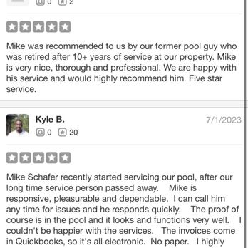 Schafer's Pool Service - Previous reviews - Pool & Hot Tub Service Near Me - Poway, California