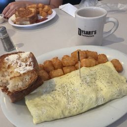 Black Bear omelet with grilled biscuit Black Bear omelet with grilled biscuit
