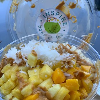 Inspire Bowl n' Cafe - Aloha Bowl - Coconut Base (I added mango) - Acai Bowls Near Me - Lexington, Massachusetts Inspire Bowl n' Cafe - Aloha Bowl - Coconut Base (I added mango) - Acai Bowls Near Me - Lexington, Massachusetts