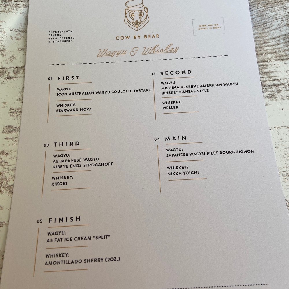 Cow By Bear - Waygu menu - Steakhouses Near Me