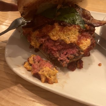 Boca - Burger.. asked for medium.. this is just raw! - New American Near Me - Sarasota, Florida Boca - Burger.. asked for medium.. this is just raw! - New American Near Me - Sarasota, Florida