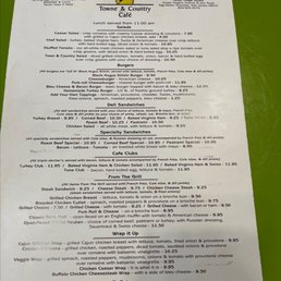 Lunch menu Lunch menu