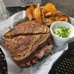 K&B Reuben with Kettle Chips and Onion Dip K&B Reuben with Kettle Chips and Onion Dip