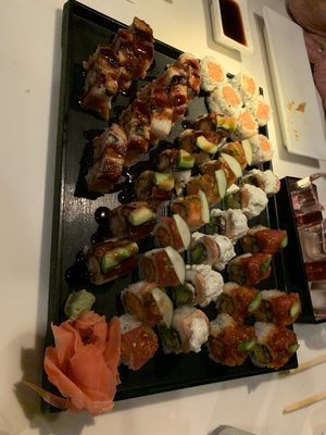 Fat Salmon Sushi by null
