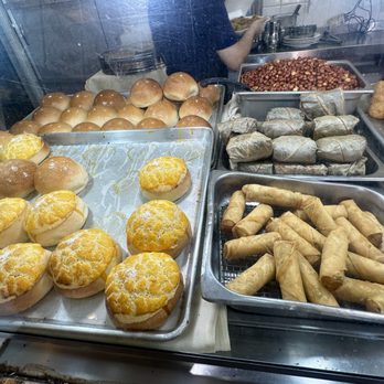 ABC Seafood Restaurant - Pineapple buns + egg rolls - Seafood Near Me - Los Angeles, California