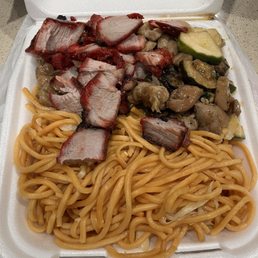 Bbq pork and Mushroom Chicken Combo#2 (2 Entree) Bbq pork and Mushroom Chicken Combo#2 (2 Entree)