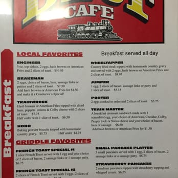 The Depot Cafe - Menu - American Near Me - Jamestown, North Dakota The Depot Cafe - Menu - American Near Me - Jamestown, North Dakota