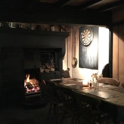 Blacksmiths Arms - Dining room with a fire!
