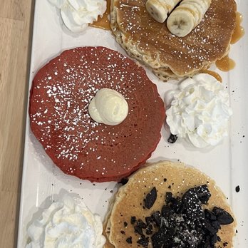 The Jagged Fork - Dearborn Heights - U.G.3 Sampler (DD) Oreo Pancakes (DD) Red Velvet Pancakes (DD)Chunky Monkey (DD) - Breakfast & Brunch Near Me - Dearborn Heights, Michigan The Jagged Fork - Dearborn Heights - U.G.3 Sampler (DD) Oreo Pancakes (DD) Red Velvet Pancakes (DD)Chunky Monkey (DD) - Breakfast & Brunch Near Me - Dearborn Heights, Michigan