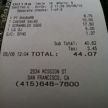 Foreign Cinema - My bill - Breakfast & Brunch Near Me - San Francisco, California Foreign Cinema - My bill - Breakfast & Brunch Near Me - San Francisco, California
