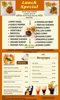Menu photo 1 Rain Thai & Sushi Cuisine Mesquite, NV Menu photo 1 Rain Thai & Sushi Cuisine Mesquite, NV