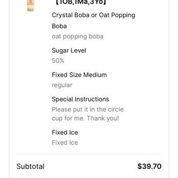Ume Tea - Receipt on June 12 2026 - Bubble Tea Near Me - Santa Clara, California
