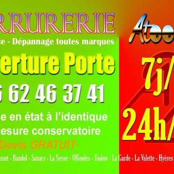 Atoot'S Securite - A2S - Dépannage urgent sur toulon, ouverture de porte à bandol, porte blindée à sanary sur mer, vitrier à la seyne sur mer, vitrerie le beausset - Keys & Locksmiths Near Me - La Seyne-sur-Mer, 83 Atoot'S Securite - A2S - Dépannage urgent sur toulon, ouverture de porte à bandol, porte blindée à sanary sur mer, vitrier à la seyne sur mer, vitrerie le beausset - Keys & Locksmiths Near Me - La Seyne-sur-Mer, 83