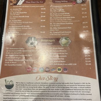 Phở Ca Dao - Menu 4/4 - Vietnamese Near Me - San Diego, California Phở Ca Dao - Menu 4/4 - Vietnamese Near Me - San Diego, California