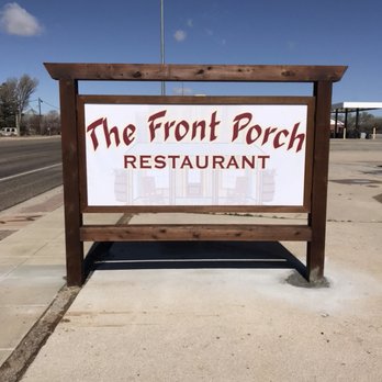 The Front Porch - Sign along Hwy 87 - Diners Near Me - Texline, Texas