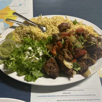 Banadir Somali Restaurant - Lamb Rice with sald - Somali Near Me - Inglewood, California Banadir Somali Restaurant - Lamb Rice with sald - Somali Near Me - Inglewood, California