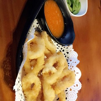 Edo Japan - Crispy fried calamari and complimentary edamame - Japanese Near Me - Houston, Texas Edo Japan - Crispy fried calamari and complimentary edamame - Japanese Near Me - Houston, Texas