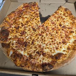 Pizza Boy Pizza - Classic cheese. Somebody couldn't wait and grabbed a slice before I could snap a Pic!