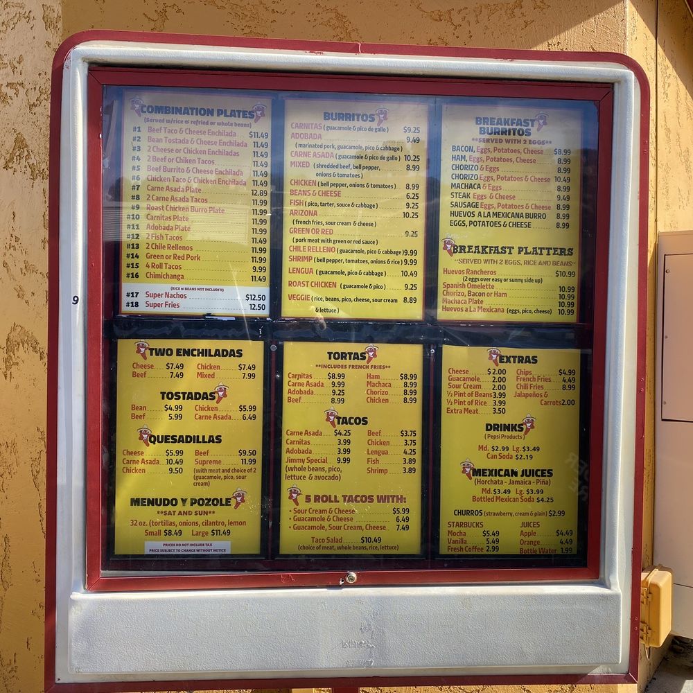 The menu, I choose the roast chicken burro plate. The menu, I choose the roast chicken burro plate.